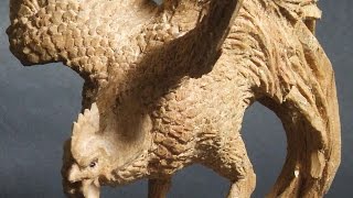the phoenix-style  LONG-TAILED COCK!! [Wood carving]