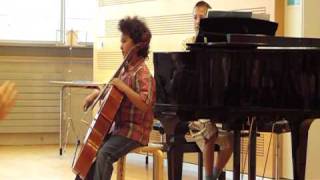 Ben, age 7, plays La cinquantaine, Minuet in G (Beethoven), Humoresque (Dvorak)