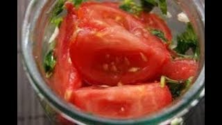 Помидоры, маринованные дольками. Блюда к праздникам.