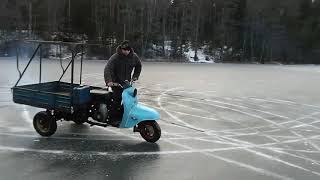 Мотороллер муравей. Первый лёд