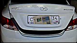 Полное открытие багажника у Hyundai Solaris без пружин.