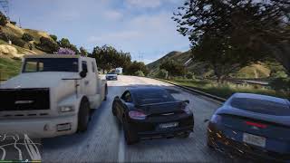 GTA 5  REDUX - Porsche Cayman S - по городу на максималке!