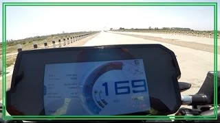 2017 KTM Duke 390 0-100 Acceleration & Top Speed 169 Kmph | GoPro