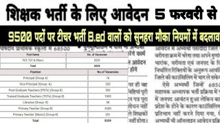 B.Ed वालों के लिए बड़ी खुशखबरी NCTE का नया नियम लागू 9500 हजार शिक्षक भर्ती b.ed वाले जरूर देखें