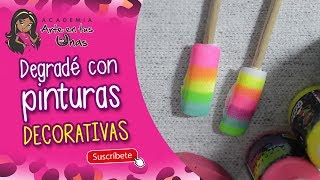 Degradé con pinturas decorativas | Técnica difuminado | Tutorial de Decoración | Arte En Tus Uñas
