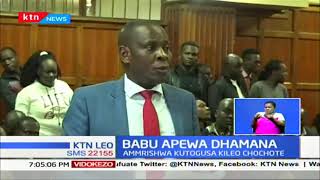 Babu Owino aachiliwa kwa dhamani ya Ksh 10M huku akiamrishwa kutogusa kileo chochote