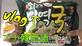 【#16VLOG韓国語】vlogでプチ韓国語ㅣわかめラーメンㅣ作り方ㅣよく使う韓国語