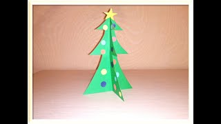 Easy paper christmas tree for kids christmas DIY 2020 @5-Minute Crafts @5-minute ORIGAMI and DIY