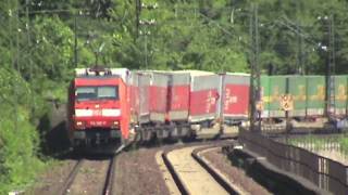 Lokzug, Taurus, 6x BR185, BR155, 2x BR152, BR189, BR145, BR143 Kamp-Bornhofen am Rhein