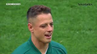 "Chicharito" Hernández llora al cantar Himno Nacional en Rusia 2018