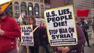 US: Chicago Residents Protest Against US-Led Coalition Strikes in Syria