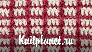 Узор Клетка крючком