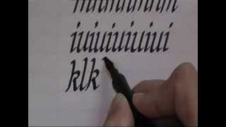 calligraphy - how to write calligraphy letters - lesson 1 for beginners