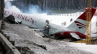 Падение ТУ-204 сняли на видео