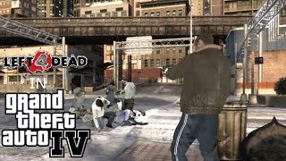 Left 4 Dead in GTA IV: Zombie Apocalypse in Liberty City (Chroma Key Fun)