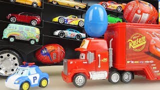Cars truck car toys career and surprise eggs play