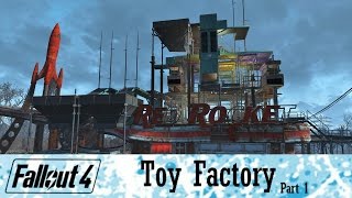 Fallout 4 Building a Toy Factory Part 1 | Scaffolding/Conveyors/Jangles