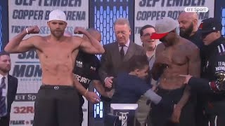 Bizarre! Billy Joe Saunders' son punches opponent at the weigh-in