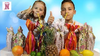 ОБЫЧНАЯ ЕДА против СЛАДКОЙ ГАЗИРОВКИ Челлендж АНАНАС имбирь ЛАЙМ Real Food vs Soda Challenge