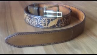 Ремень из кожи "Механик". Leather belt "Mechanic".