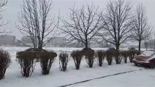 Прогулка по городу Днепрорудный. Часть 4. Наконец-то и к нам пришла зима.