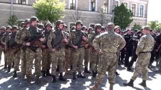 Батальоны ХАРЬКОВ-1 и СЛОБОЖАНЩИНА на общегородском разводе на патрулирование