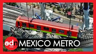 Drone Footage Shows Metro Carriages Lifted From Mexico City Bypass After Deadly Collapse