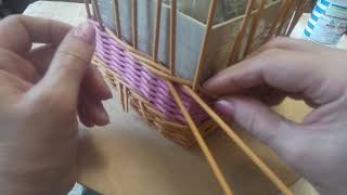 Квадратная конфетница. Плету стенки.Часть 2
