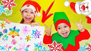 НОВОГОДНЯЯ ПОДЕЛКА СНЕЖИНКИ ИЗ СОЛИ! Алиса и Агата шоу 0+