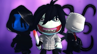 LBP3 - The Creepypasta War - Jeff The Killer VS Slender Man VS Eyeless Jack and More - Horror Level