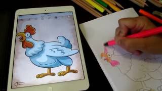 How to draw a chicken for kids Как нарисовать курочку для детей