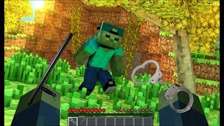 ESCAPE  A PRISON WITH FRIENDLY ZOMBIE MARK MINECRAFT !!