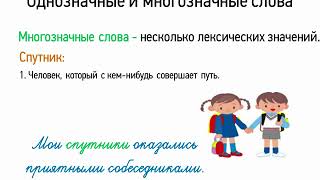 Однозначные и многозначные слова (5 класс, видеоурок-презентация)