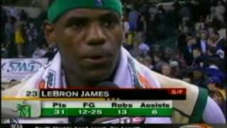 Lebron James High School Gamel 2nd half ST VINCENT ST MARY OAK HILL ACADEMY 4/4