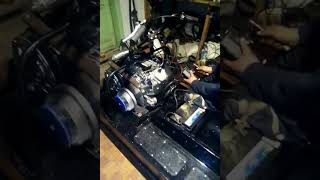 Снегоход буран с двигателем лифан 2v78 2A pro.первый запуск.