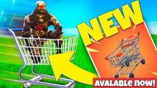 NEW FORTNITE SHOPPING CART IN FORTNITE GAMEPLAY! (Fortnite V4.3 Update)