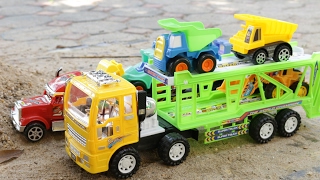 รถก่อสร้างมหาสนุก Trucks for children ของเล่นรถบรรทุก รถวิบาก รถตักดิน รถดั้ม รถเครน