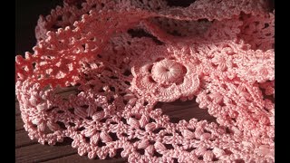 Очень красивое КРУЖЕВО крючком. Ленточное кружево. Тесьма крючком. Мастер-класс