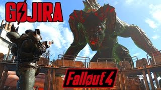 Fallout 4 - GOJIRA BOSS - World to Come Quest Mod - ENORMOUS DEATHCLAW!! - X1 PC