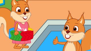 Famille d'Écureuil - Comment apprendre à nager Animé 2022 en Français