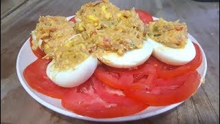 HUEVOS RELLENOS!!// ¡Fáciles y prácticos de preparar!