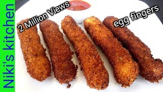 மொறு மொறு முட்டை ரெஸிபி/Crunchy and tasty Egg fingers in tamil/Kids snacks recipe/Niki's Kitchen??