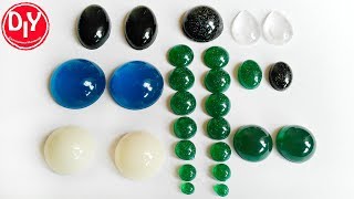 Как окрасить эпоксидную смолу тушью. Серединки для канзаши/DIY/Мастер класс