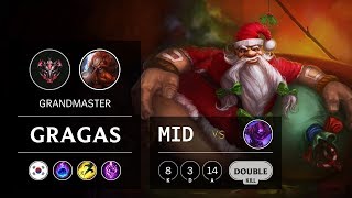 Gragas Mid vs Malzahar - KR Grandmaster Patch 9.10