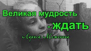 Стихотворение "Великая мудрость - ждать..." - Лариса Меженина