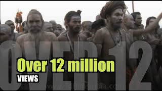 Naga sadhu demonstrates yoga during Ardh Kumbh Mela