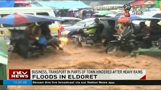 Business, transport in parts of Eldoret town hindered after heavy rains