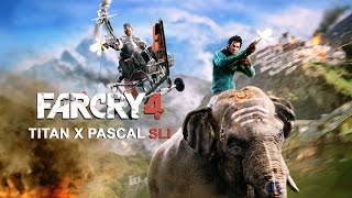 Far Cry 4 | Titan X Pascal SLI | 3440X1440 | Nvidia HB SLI Bridge Performance Test | 60FPS