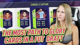 THE MOST PATH TO GLORY CARDS IN A FUT DRAFT CHALLENGE! - FIFA 18