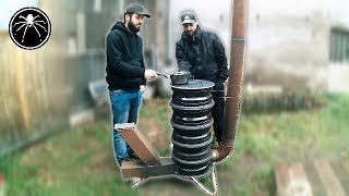 ► Fabrication d' un Poêle à Bois Type poêle Dragon / Make a Rocket Stove